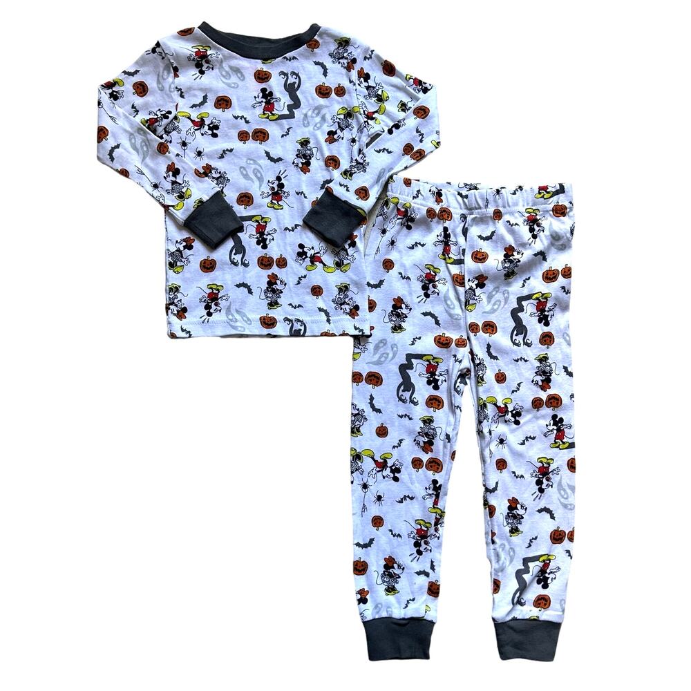 Disney Toddler Mickey Minnie Mouse Two-Piece Halloween Pajamas 4T NWOT